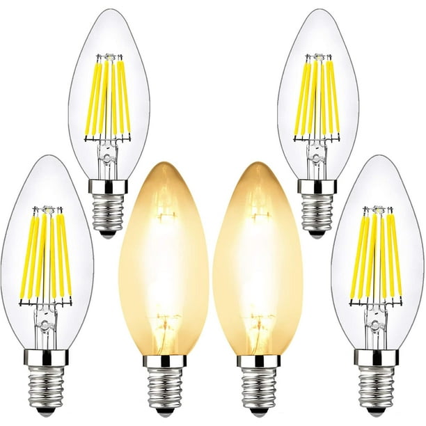 10x LED Filament Vintage Bulb E12 cap 4W Dimmable Candle Pendant Light Lamp 110V